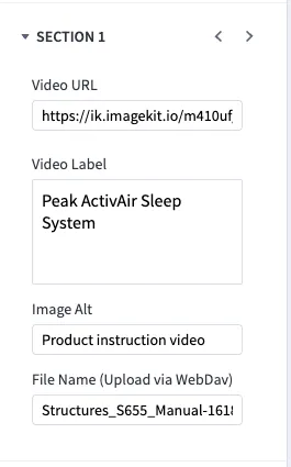Assembly video inputs