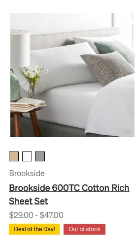 badge on product page