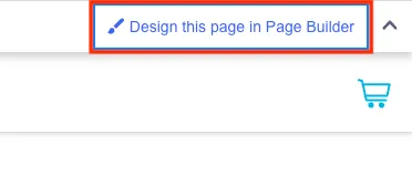 Site preview with 'Design page with Page Builder' option highlighted