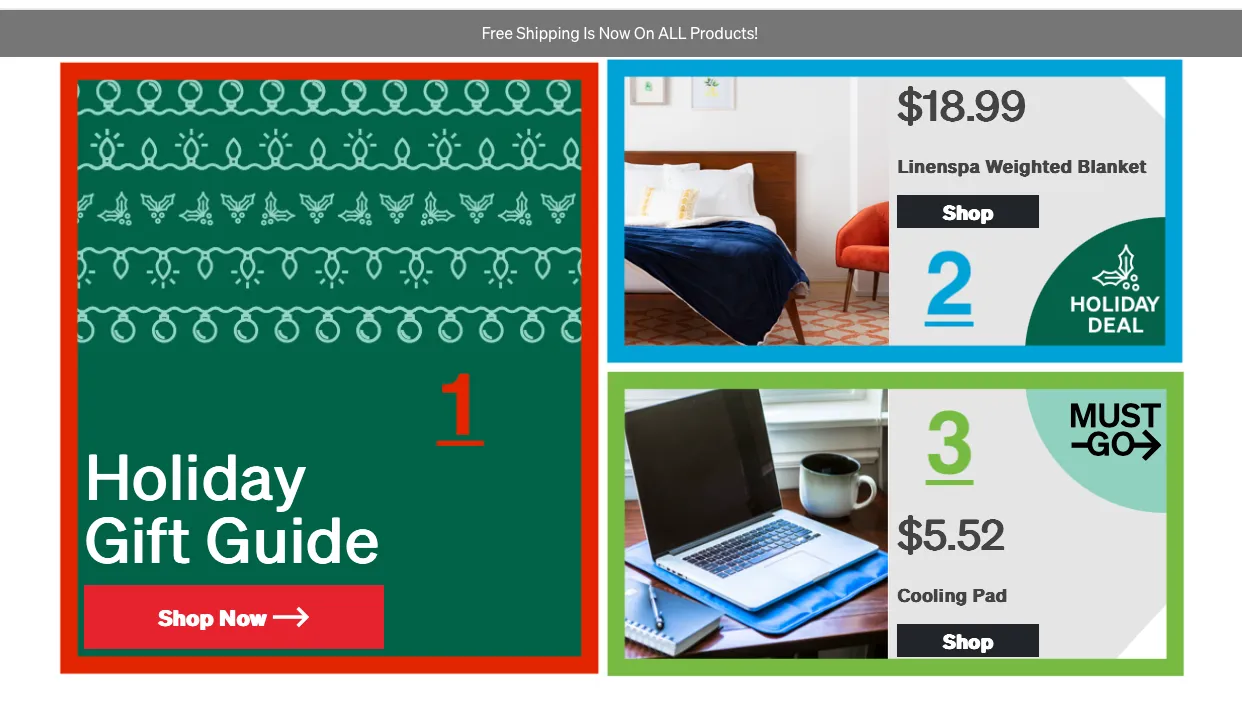 home hero layout section