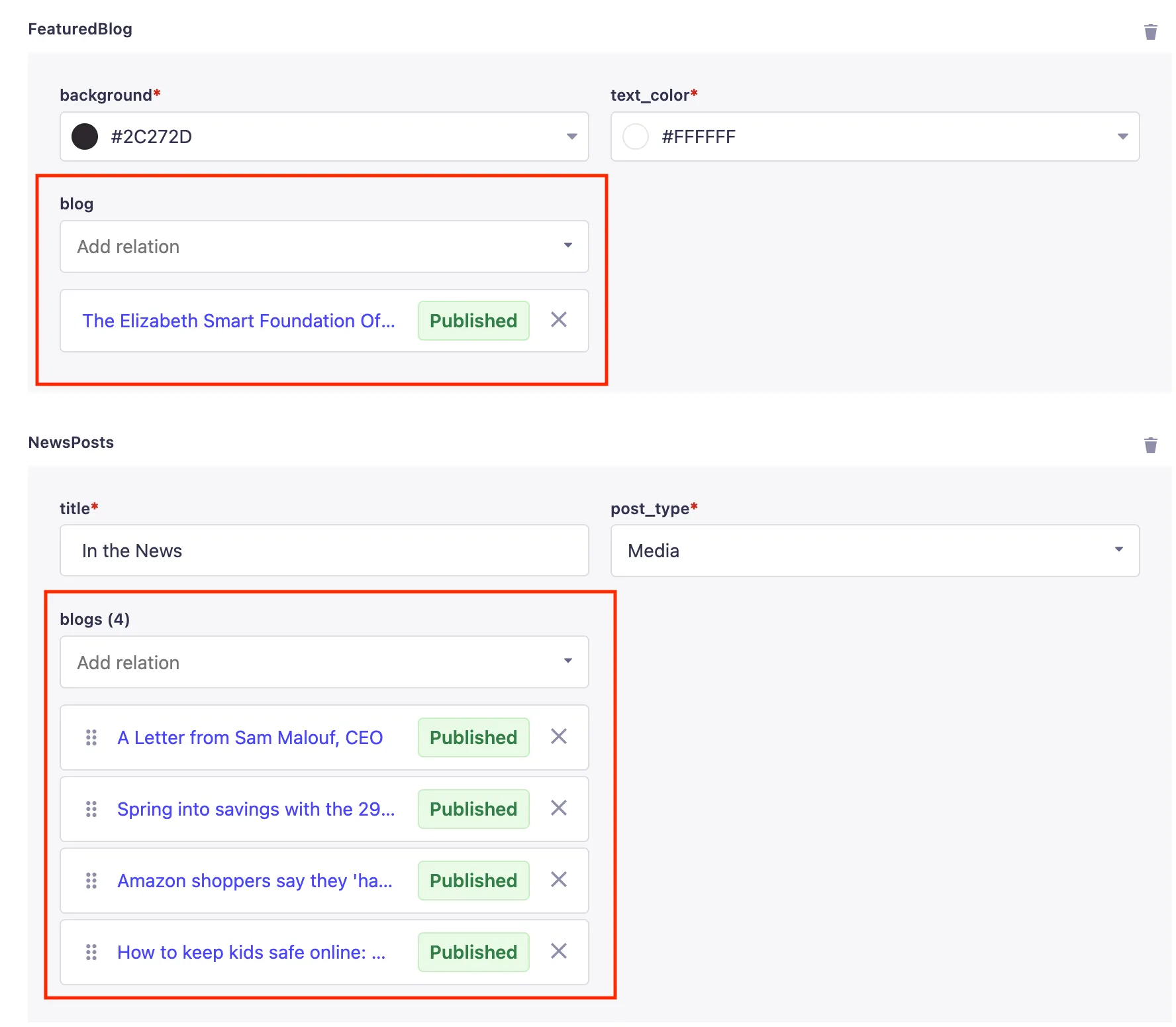 Newsroom content updates