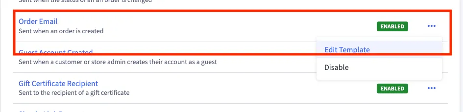 Find order email in admin