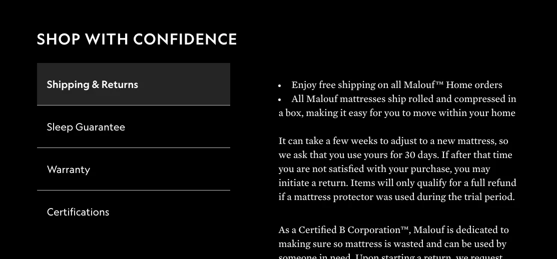 shop with confidence widget